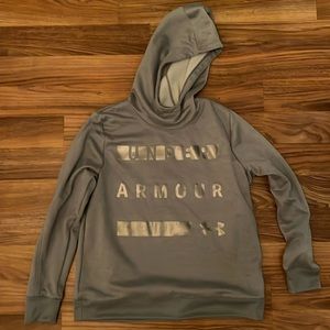 Women’s gray Under Armour hooded sweatshirt. Size Large